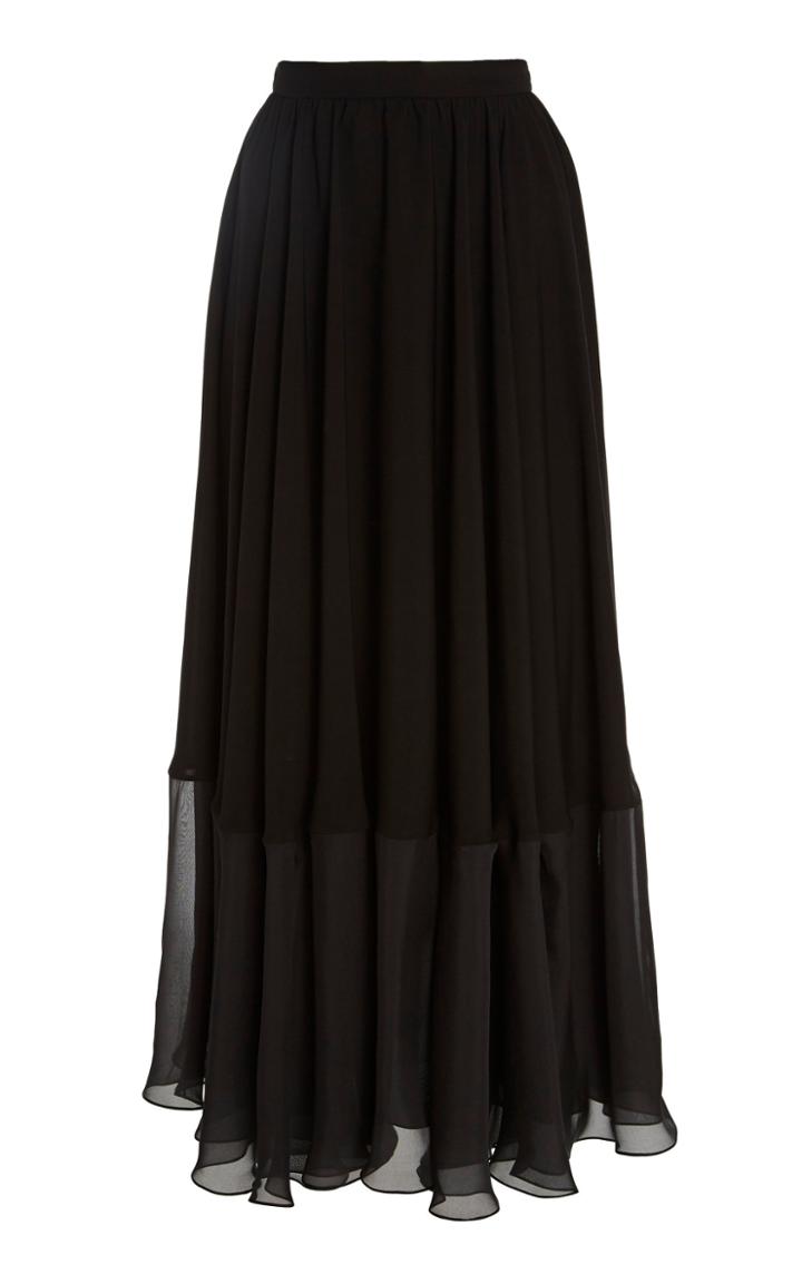 Noon By Noor Redmond Paneled Flounce-hem Maxi Skirt