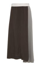 Peter Do Color-blocked Twill Midi Skirt