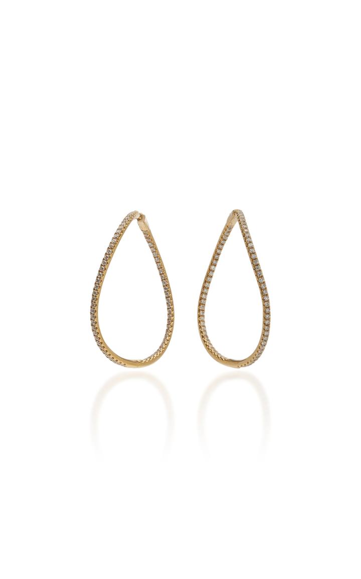 Anita Ko Twisted 18k Gold Diamond Earrings