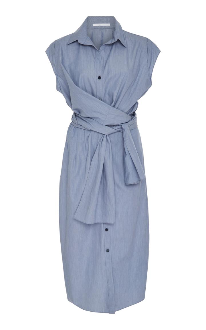 Audra Twist Front Button Shirt Dress