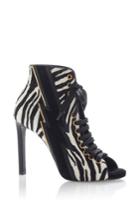 Roberto Cavalli Lambskin And Python Flash Lace Up Bootie