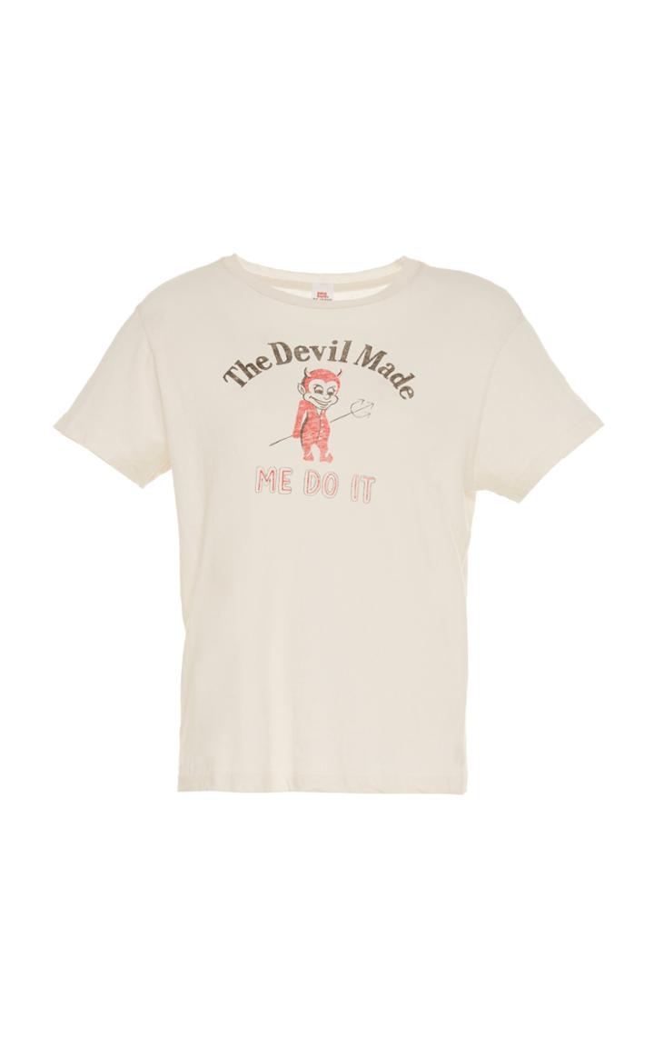 Re/done Devil Made Me Do It Classic Cotton T-shirt