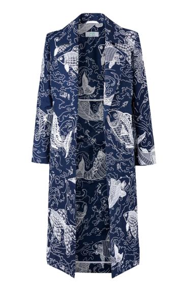 Maison Alma Marea Embroidered Trench Coat