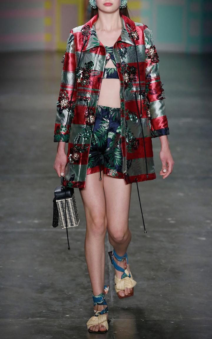 Patbo Palm Print Jacquard Shorts