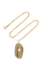 Cvc Stones Cesna 18k Gold Beach Stone And Diamond Necklace