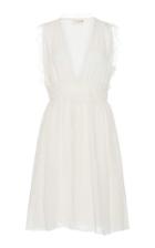 Giambattista Valli Sleeveless Lace Trim Silk Dress