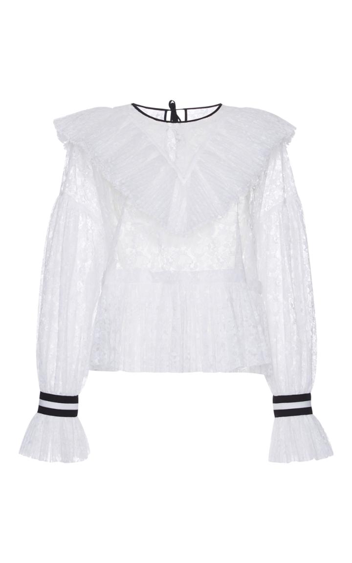 Msgm Ruffled Lace Blouse
