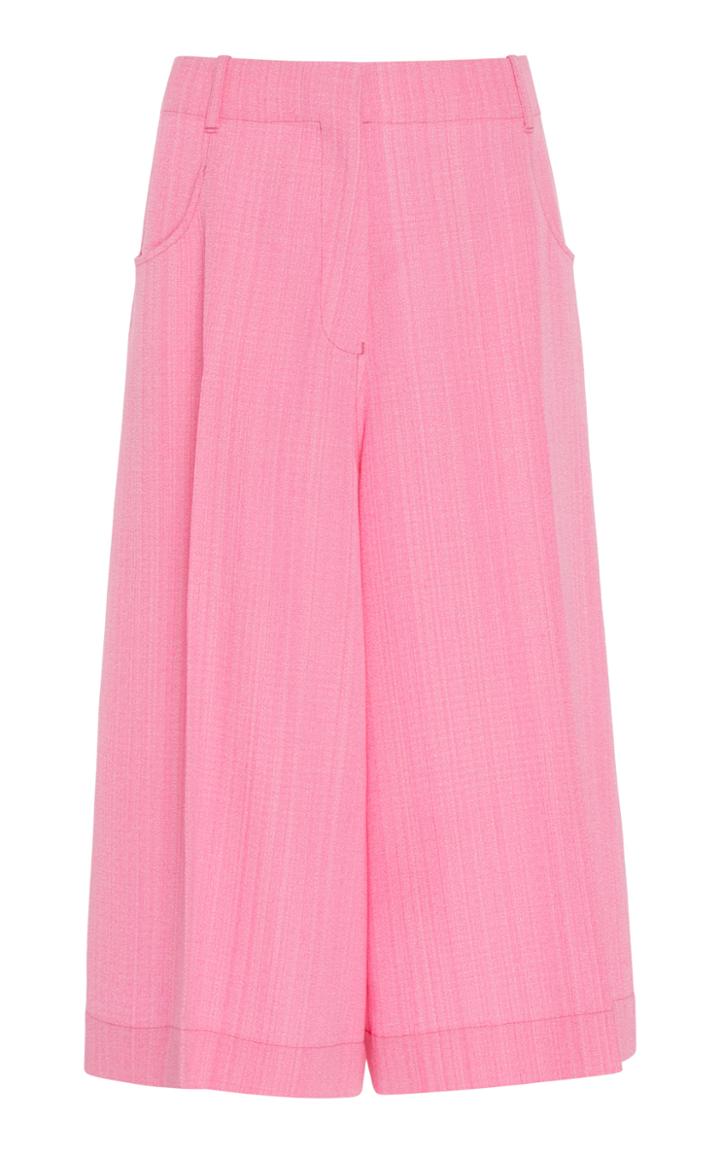 Jacquemus Le Short D'homme Pleated Silk-blend Culottes