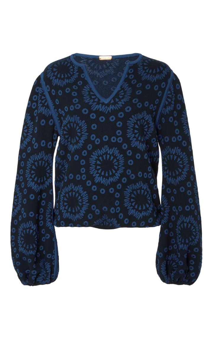 Pepa Pombo Bell Sleeve V-neck Top