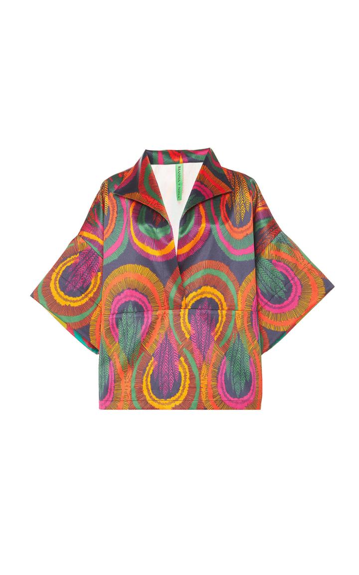Rianna + Nina Claudia Carnaval Cotton-blend Blouse Size: S/m
