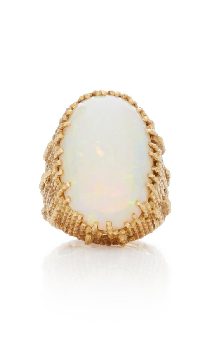Mahnaz Collection Vintage 18k Gold And Opal Ring