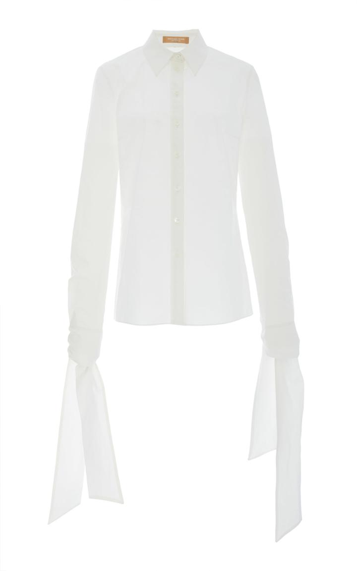 Michael Kors Collection Streamer Sleeve Classic Shirt
