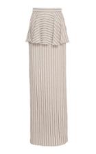 Palmer/harding Palmer//harding Donne Linen-blend Peplum Maxi Skirt