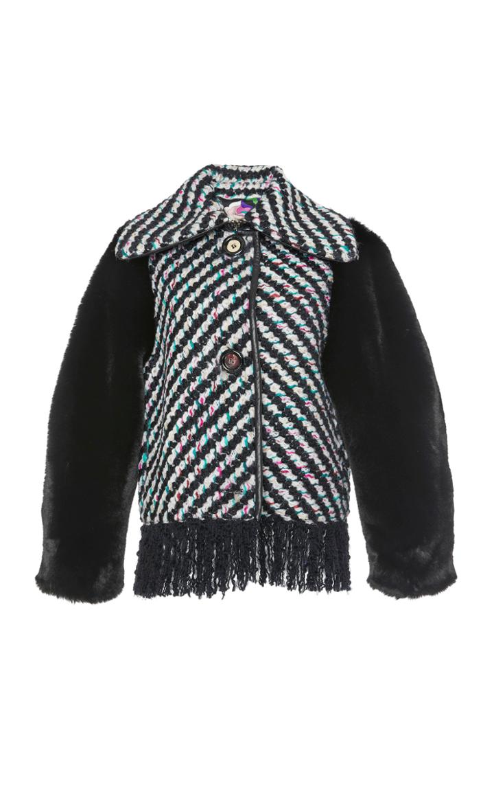 Emilio Pucci Fringe Hem Bomber Jacket