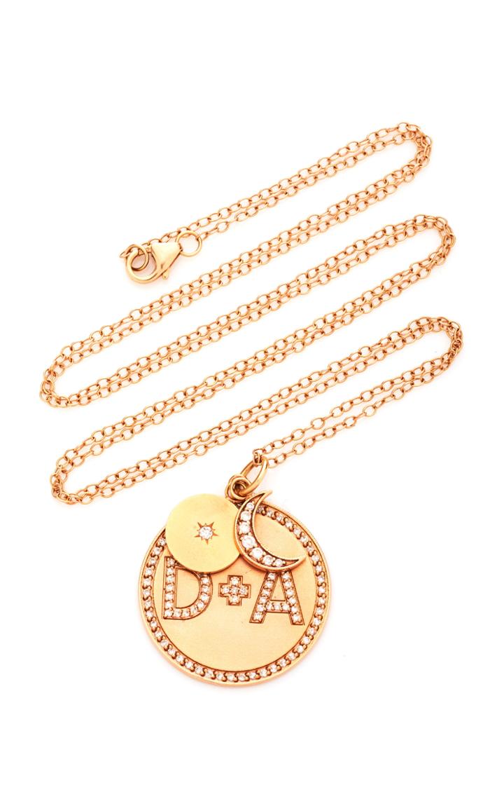 Moda Operandi Andrea Fohrman 14k Rose Gold Custom Two Letter Initials Pendant