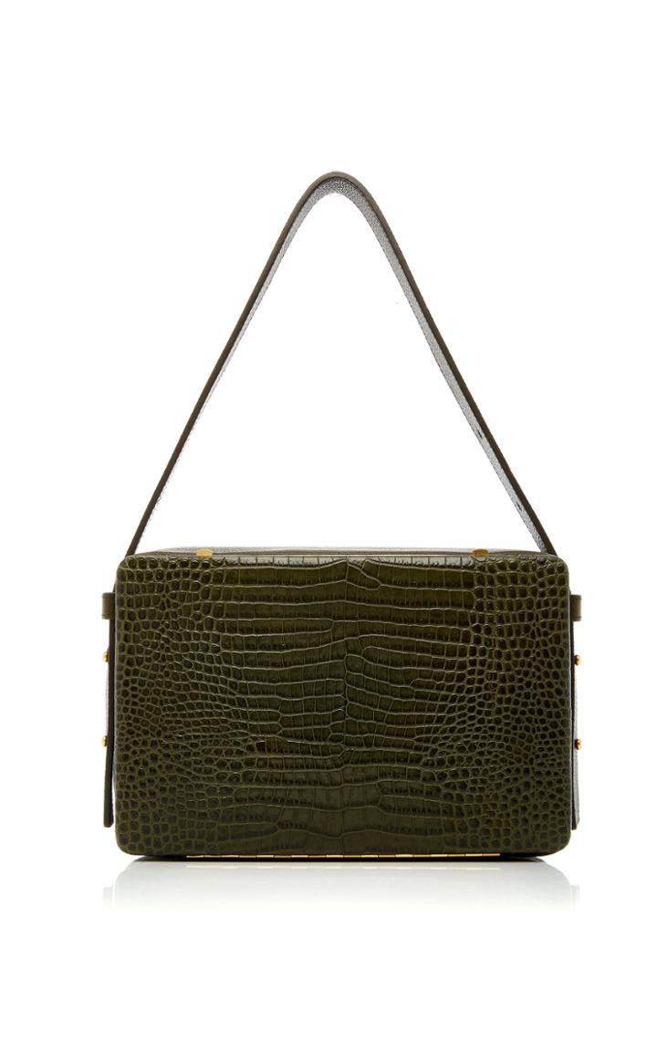 Lutz Morris Tate Large Embossed Croco Shoulder Bag