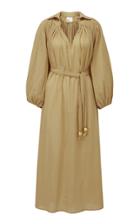 Lisa Marie Fernandez Belted Cotton-voile Midi Dress