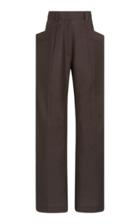 Eftychia Wool-blend Wide-leg Trousers