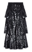 Safiyaa Lota Sequin Ruffle Skirt