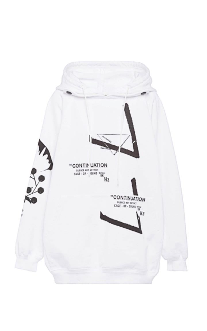 Moda Operandi Prada Graphic Hooded Cotton Sweatshirt