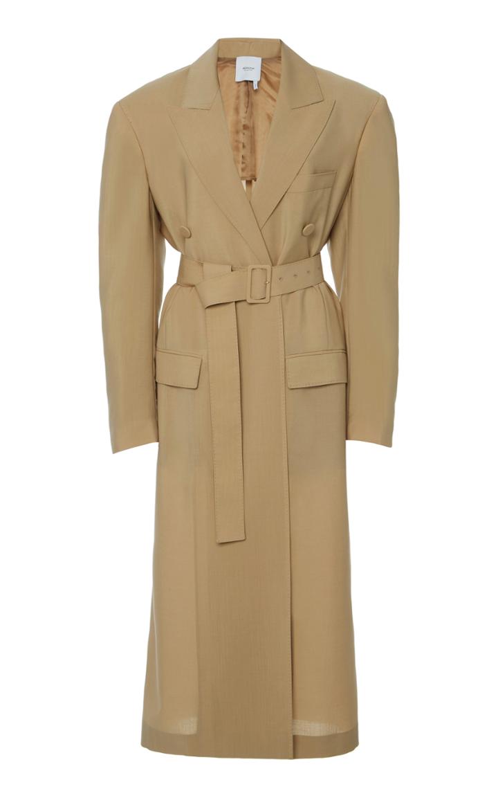 Moda Operandi Agnona Wool-mohair Double-breasted Belted Coat Size: 38
