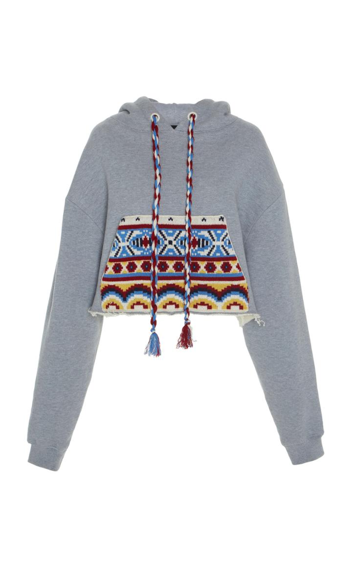 Alanui Knit Pocket Cotton Sweatshirt