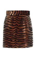 The Attico Printed Velvet Mini Skirt