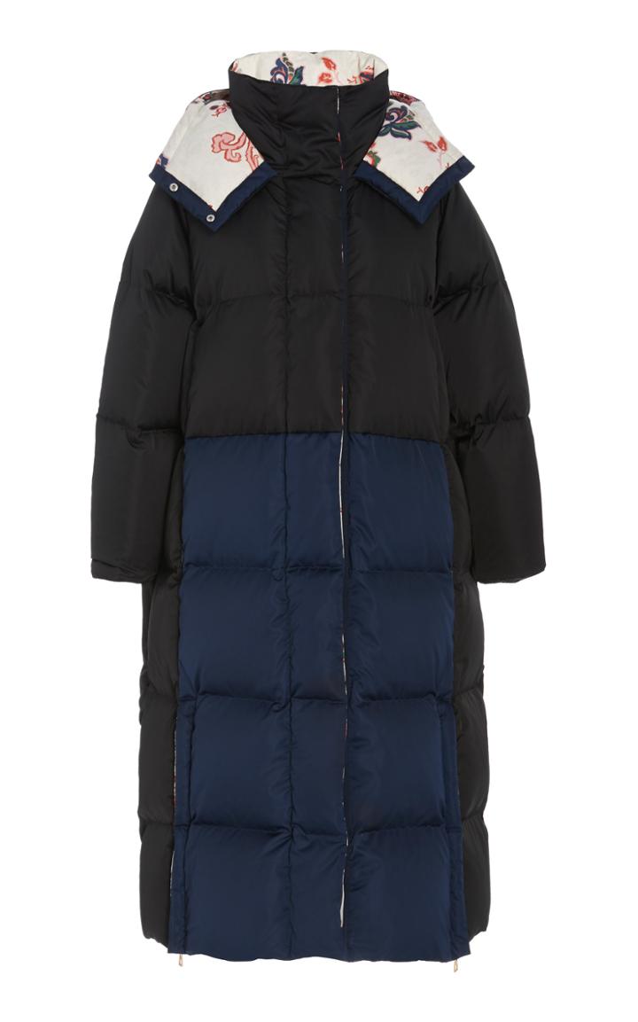 Tory Burch Two-toned Shell Puffer Coat