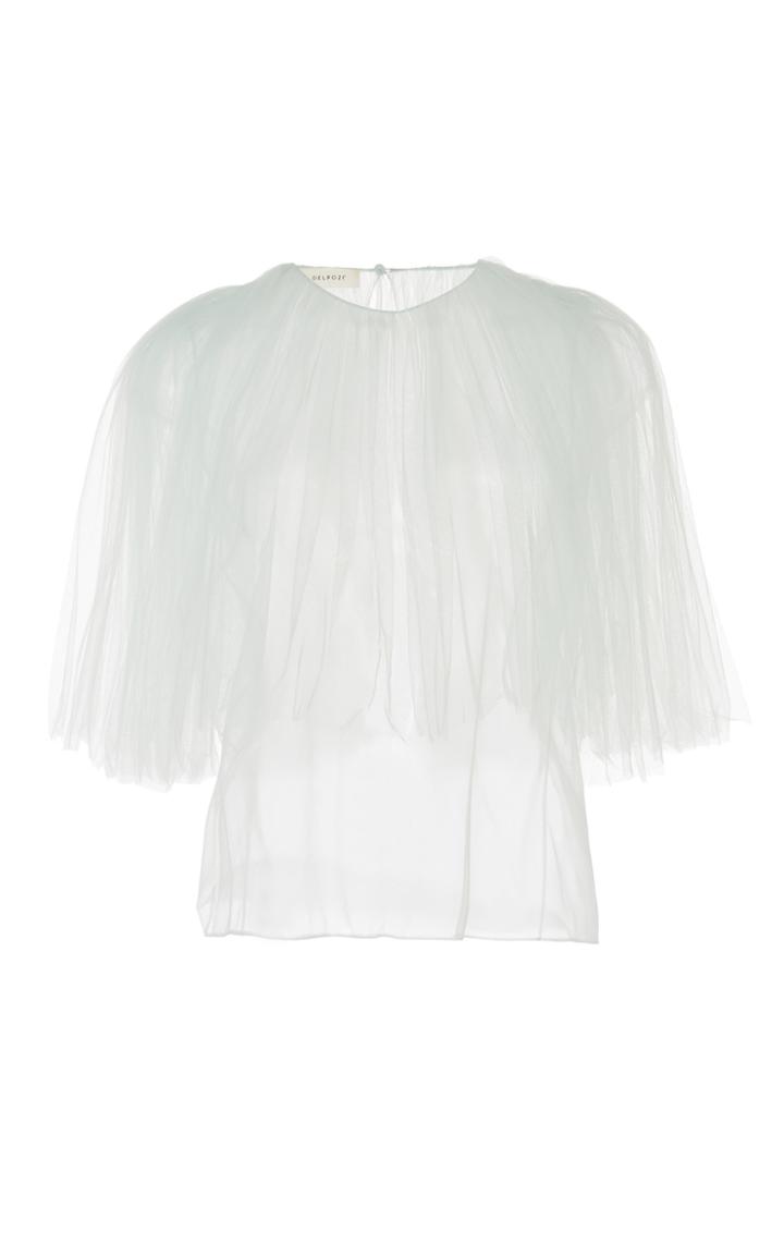 Delpozo Tulle Sleeveless Top