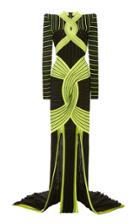 Balmain Bicolored Curve Detail Gown