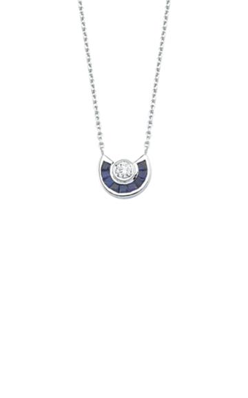 Melis Goral Paris 18k White Gold Sapphire And Diamond Necklace