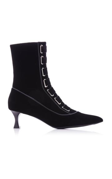 Tabitha Simmons For Brock Collection Velvet Ankle Boots
