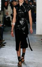 Proenza Schouler Asymmetrical Wrap Leather Dress