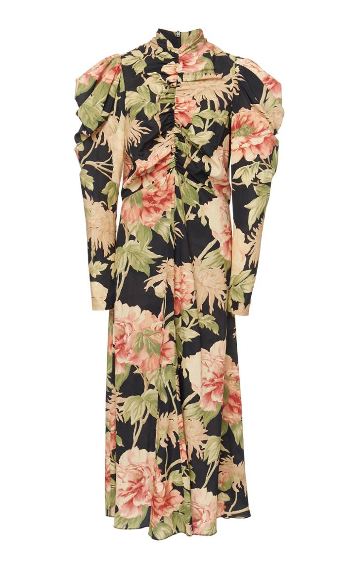 Zimmermann Espionage Silk Drape Dress