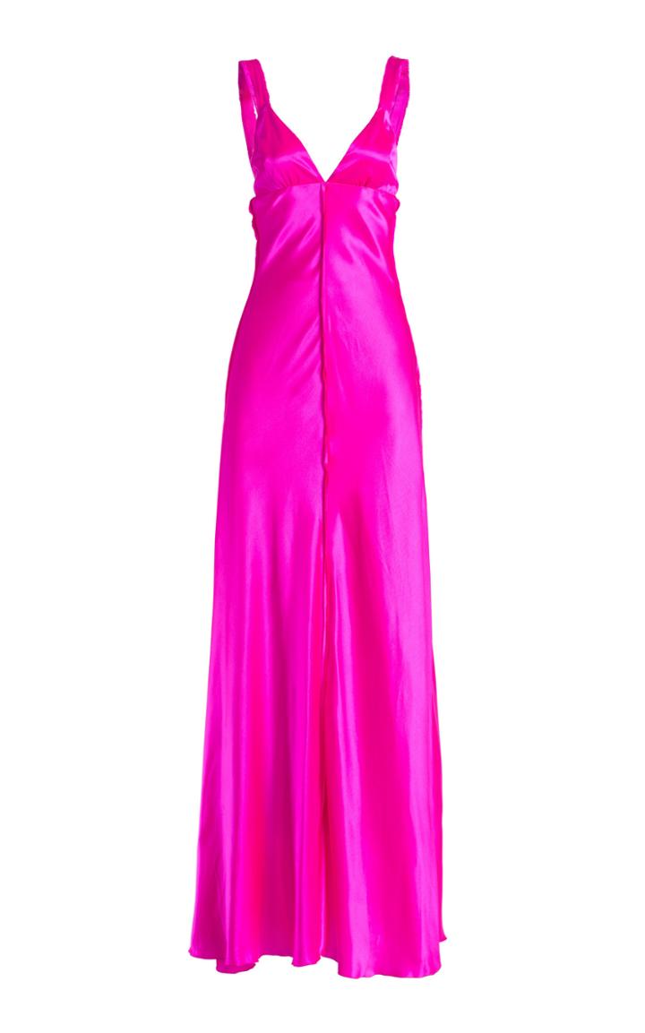 Maria Lucia Hohan Yesim V-neck Silk Maxi Dress