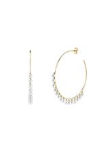 Sydney Evan Large Pearl Drop Hoops