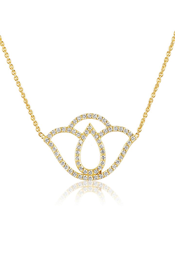 Amrapali Thamarai Lotus 18k Yellow-gold And Diamond Pendant