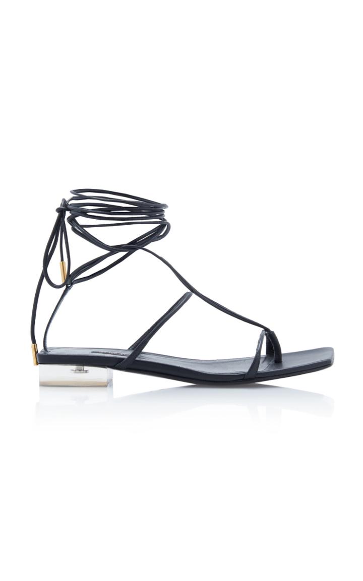 Moda Operandi Versace Strappy Leather Sandals Size: 35