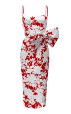 Moda Operandi Rasario Bow-embellished Printed Satin Dress Size: 38