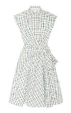 Carolina Herrera Cap Sleeve Bow Shirt Dress