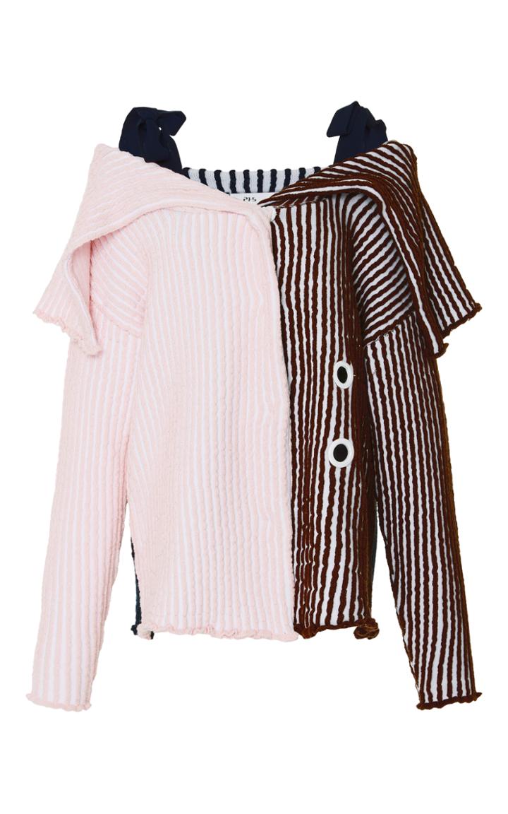 Ph5 Jana Off The Shoulder Stitched Cardigan