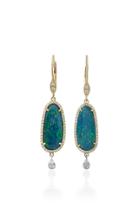 Meira T Infinity 14k Gold Opal And Diamond Earrings