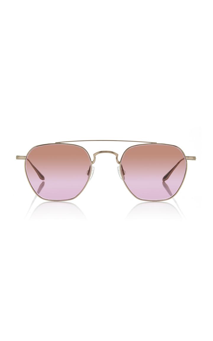 Barton Perreira Doyen Aviator-style Titanium Sunglasses