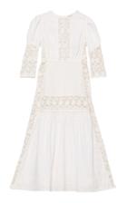 Moda Operandi Bytimo Lace-detailed Linen-cotton Midi Dress