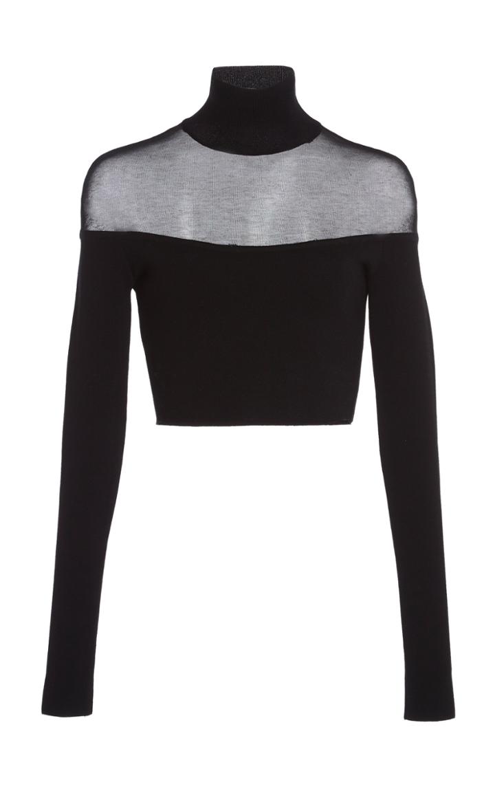 Moda Operandi Zeynep Aray Sheer Cropped Knit Top