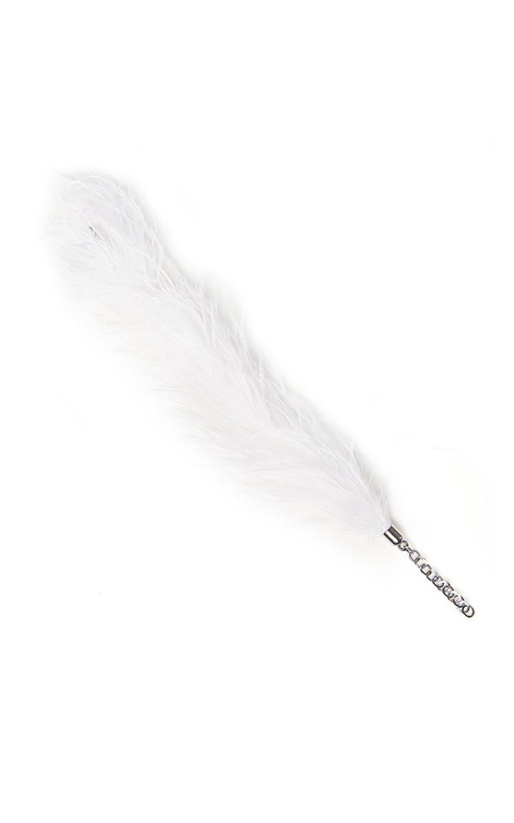 Alessandra Rich Marabou Feather And Brass Choker