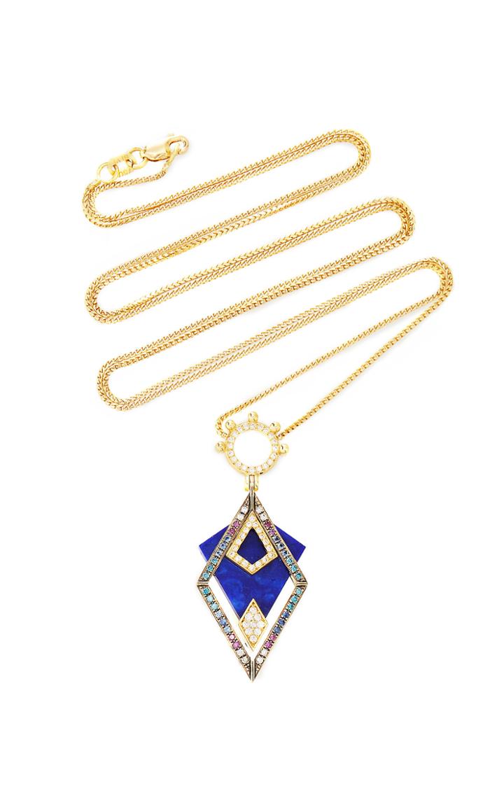 Ele Karela Balanced Variation Lapis And Multi-stone Pendant