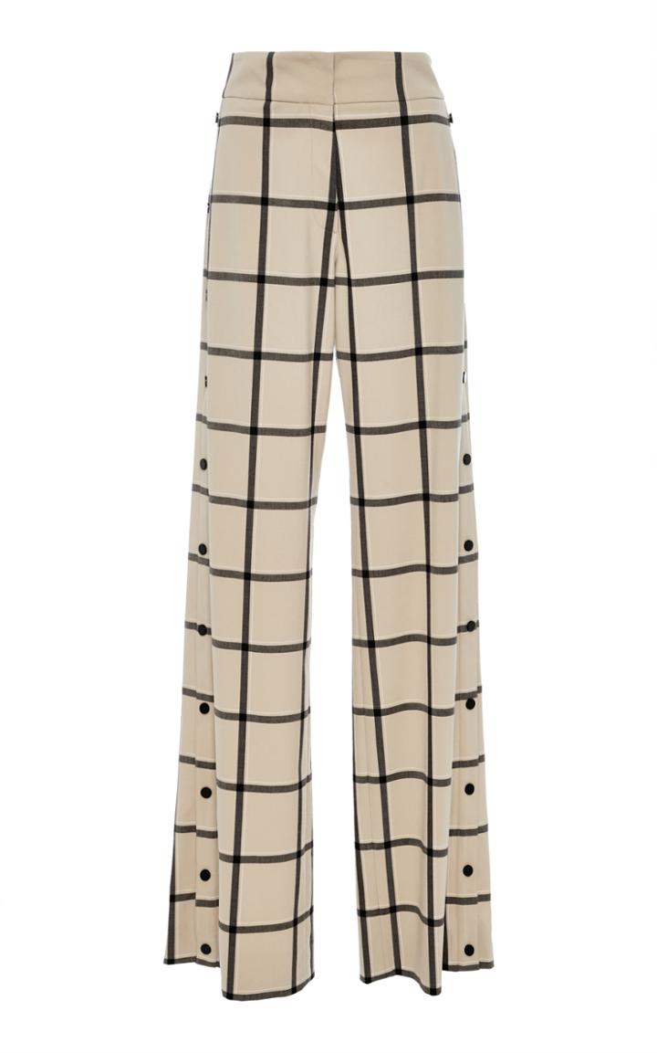 Monse Louise Plaid Side Snap Trouser