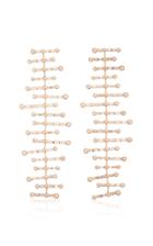 Moda Operandi Shay 18k Rose Gold Diamond Fishbone Drop Earrings