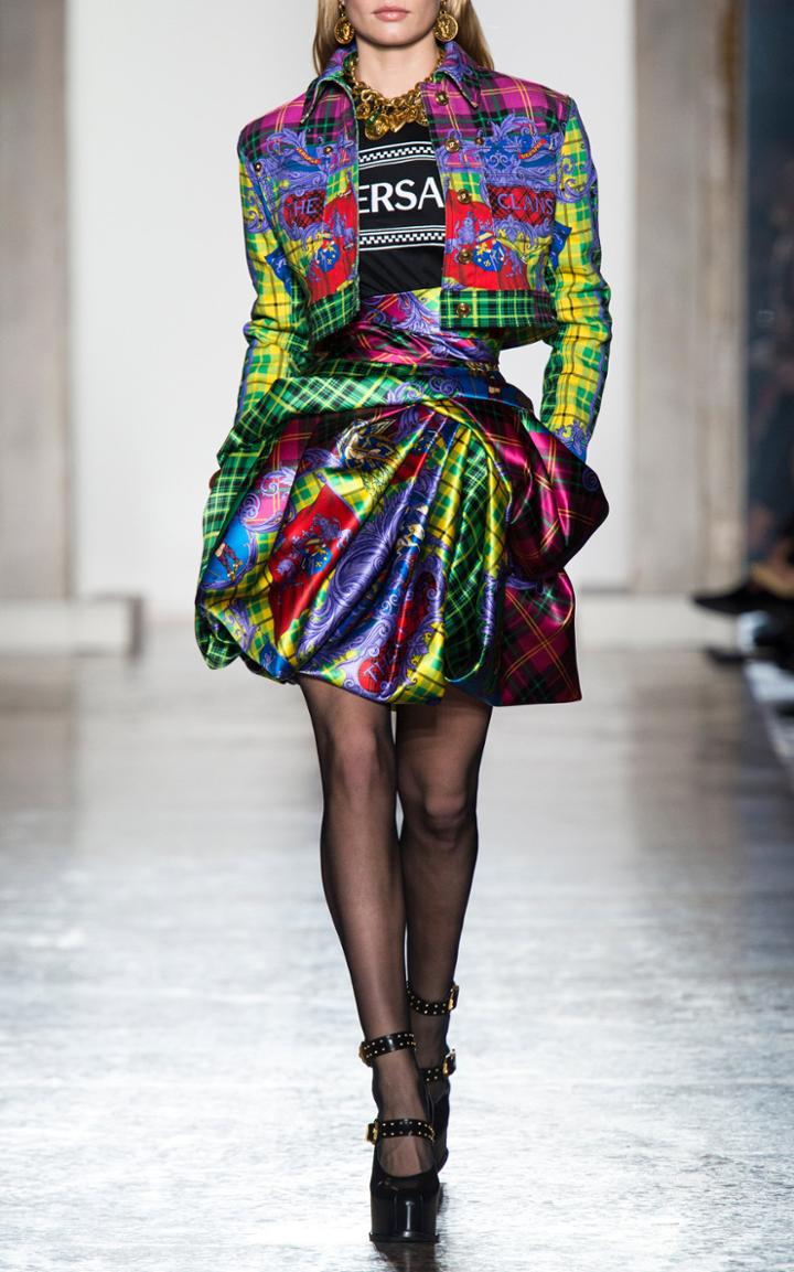 Versace Tartan Denim Jacket